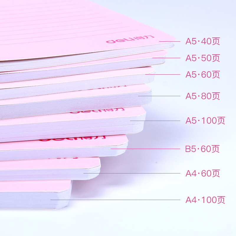 得力（deli） 7684 螺旋裝訂本 記事本 A5/80頁 6本裝_http://www.bzsa.cn/img/images/C201902/1550813612212.jpg