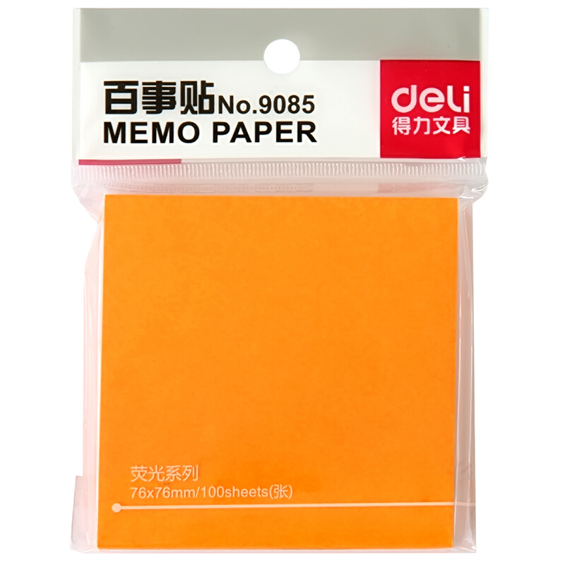 得力（deli） 9085 熒光紙百事貼/便條紙76×76mm 12本裝_http://www.bzsa.cn/img/images/C201902/1551162058980.jpg