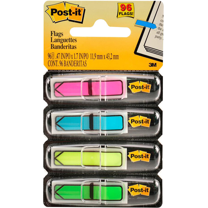 3M（Post-it） 684-ARR4 箭頭指示標(biāo)簽/報(bào)事貼 24片*4色/包_http://www.bzsa.cn/img/images/C201902/1551164401992.jpg
