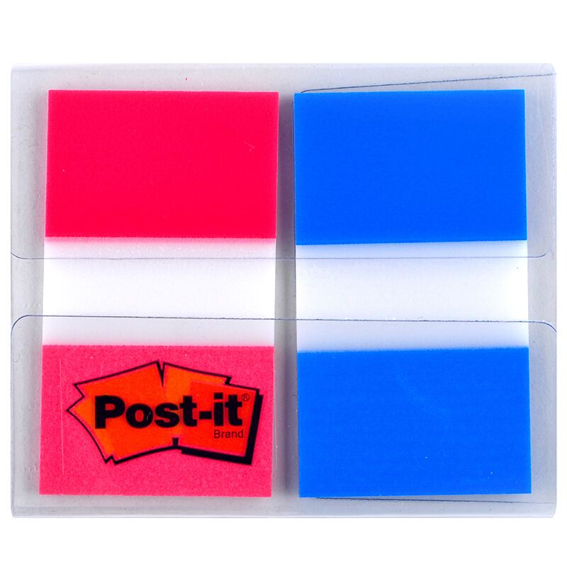 3M（Post-it） 680-2PK-1 透明指示標(biāo)簽/報(bào)事貼 紅藍(lán) 20張*2色/包_http://www.bzsa.cn/img/images/C201902/1551167817142.jpg