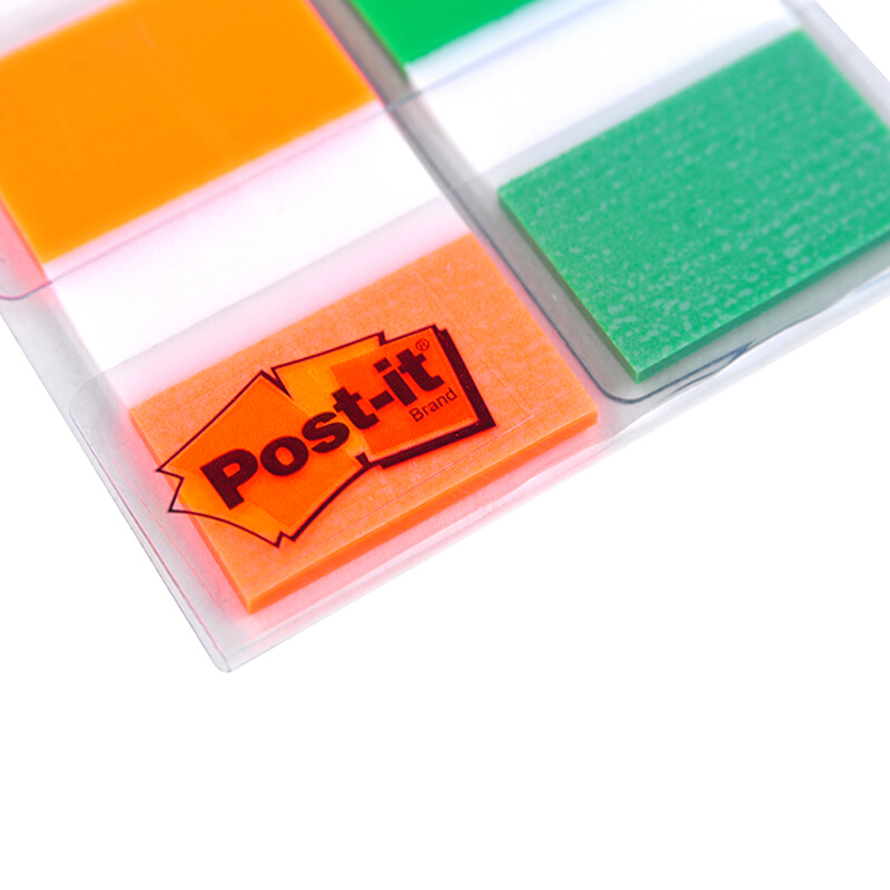 3M（Post-it） 680-2PK-2 透明指示標(biāo)簽/報(bào)事貼 綠橙 20張*2色/包_http://www.bzsa.cn/img/images/C201902/1551170435034.jpg
