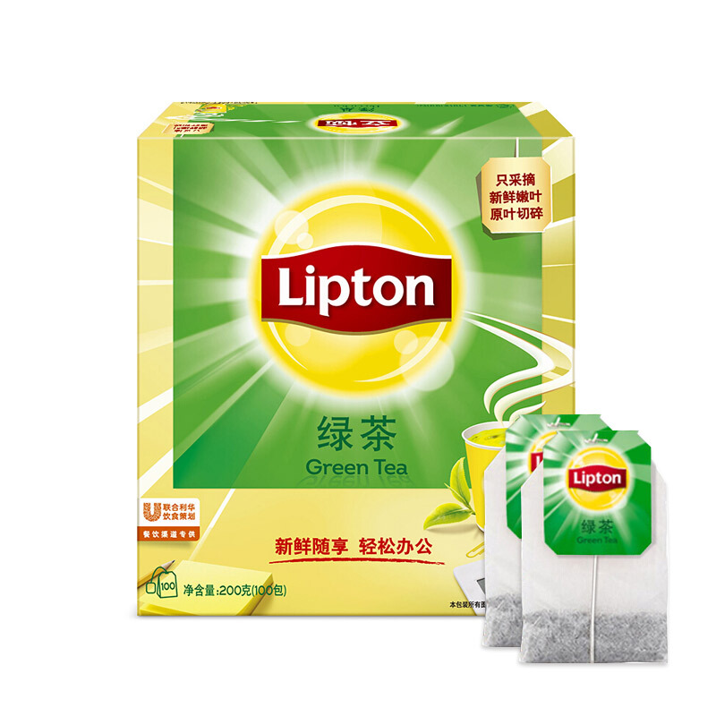 立頓（Lipton） 茶葉 100包200g 袋泡茶茶包(綠茶)_http://www.bzsa.cn/img/images/C201902/1551337854615.jpg