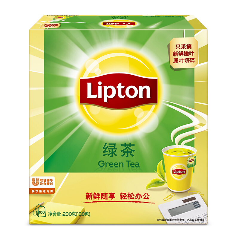 立頓（Lipton） 茶葉 100包200g 袋泡茶茶包(綠茶)_http://www.bzsa.cn/img/images/C201902/1551337854625.jpg