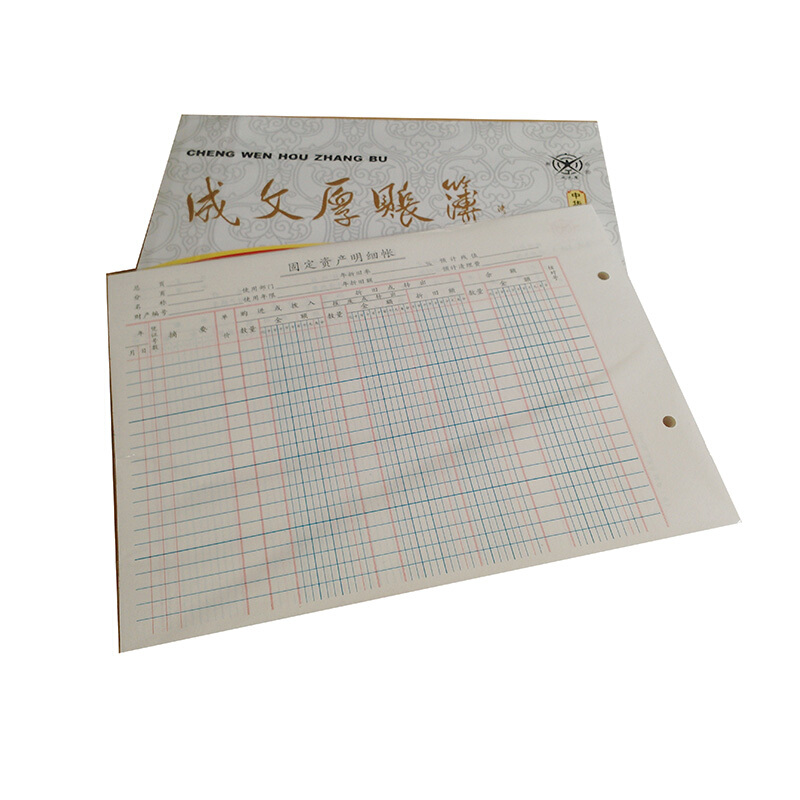 成文厚 528-1 固定資產(chǎn)明細(xì)賬賬頁 16K 100頁/包
