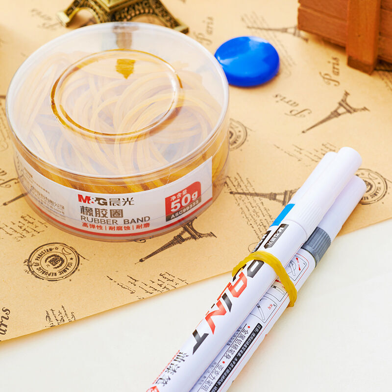 晨光（M&G） ASC99333  辦公橡皮圈 橡膠圈 乳膠圈 皮筋 筒裝 50g _http://www.bzsa.cn/img/images/C201903/1551689226049.jpg