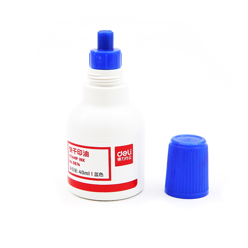 得力（deli） 9874  原子快干印油 印泥 40ml(藍(lán)色)_http://www.bzsa.cn/img/images/C201903/1552008156331.jpg