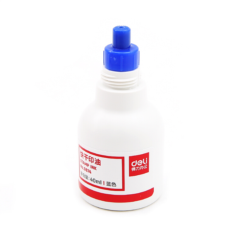 得力（deli） 9874  原子快干印油 印泥 40ml(藍(lán)色)_http://www.bzsa.cn/img/images/C201903/1552008156355.jpg