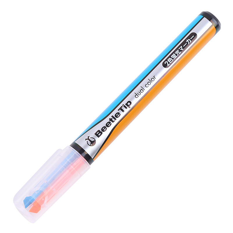 國譽(yù)(KOKUYO)雙色甲殼蟲雙頭熒光筆PM-L303-3S_http://www.bzsa.cn/img/images/C201906/1560924731609.jpg