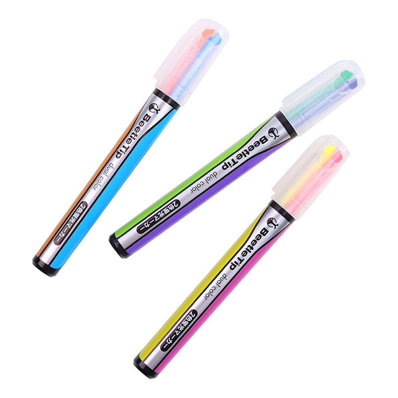 國譽(yù)(KOKUYO)雙色甲殼蟲雙頭熒光筆PM-L303-3S_http://www.bzsa.cn/img/images/C201906/1560924734702.jpg