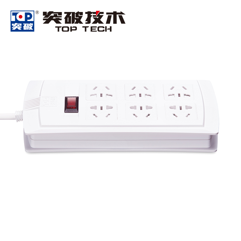 突破 D1K62(原TZ-C162)*6位總控*過載保護(hù)、保護(hù)門*新國(guó)標(biāo)插座 (3米)