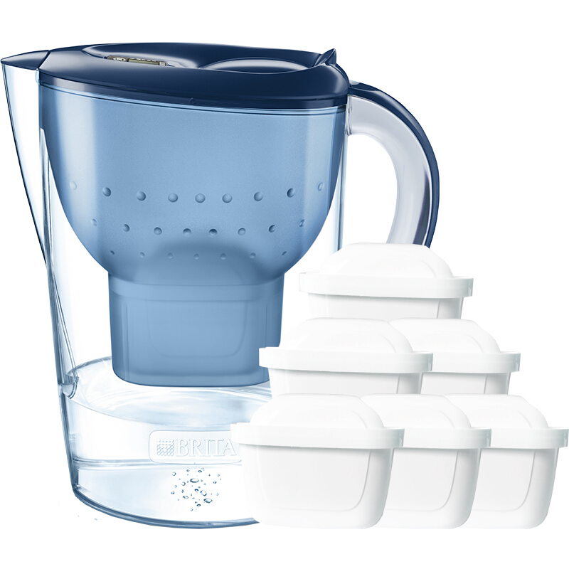 碧然德（BRITA）濾水壺 Marella藍色3.5L 1壺6芯_http://www.bzsa.cn/img/images/C201907/1562922637470.jpg