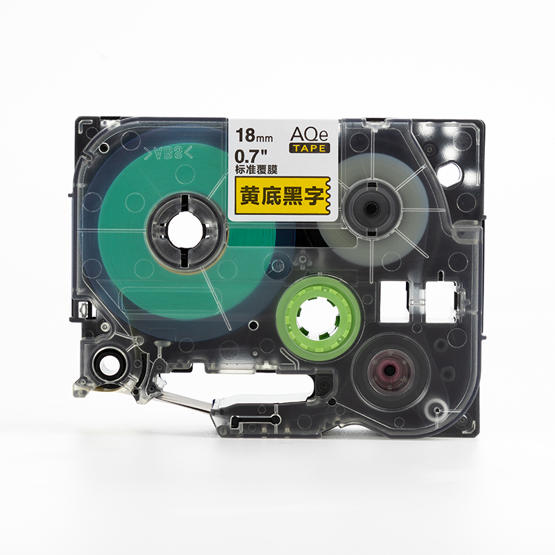 愛墨 AQe-641（18mm）標(biāo)準(zhǔn)覆膜標(biāo)簽打印機(jī)色帶  白底黑字
