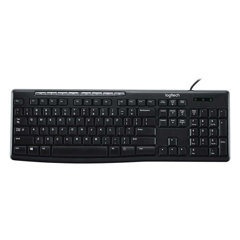 羅技（Logitech）K200 鍵盤(pán) 有線鍵盤(pán) 辦公鍵盤(pán) 全尺寸 黑色