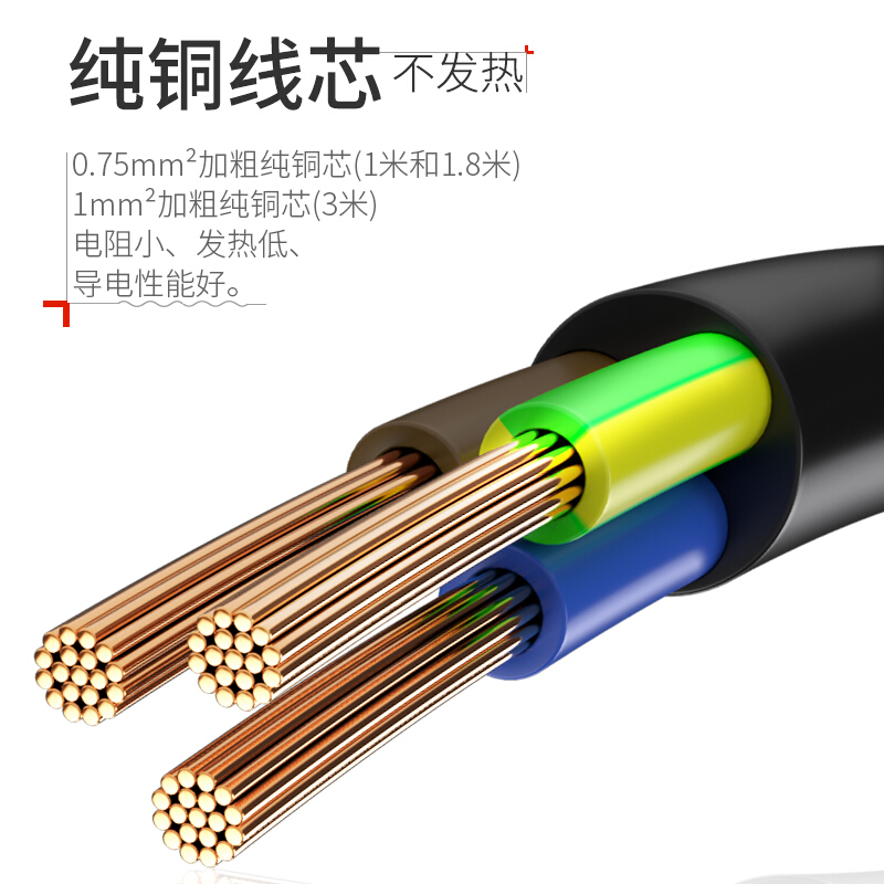 山澤（SANZHE）電腦主機國標(biāo)電源線 品字尾三孔電源連接線 適用電腦主機顯示器電飯煲 彎插頭0.5米WTDY05_http://www.bzsa.cn/img/images/C202007/1593594002488.jpg