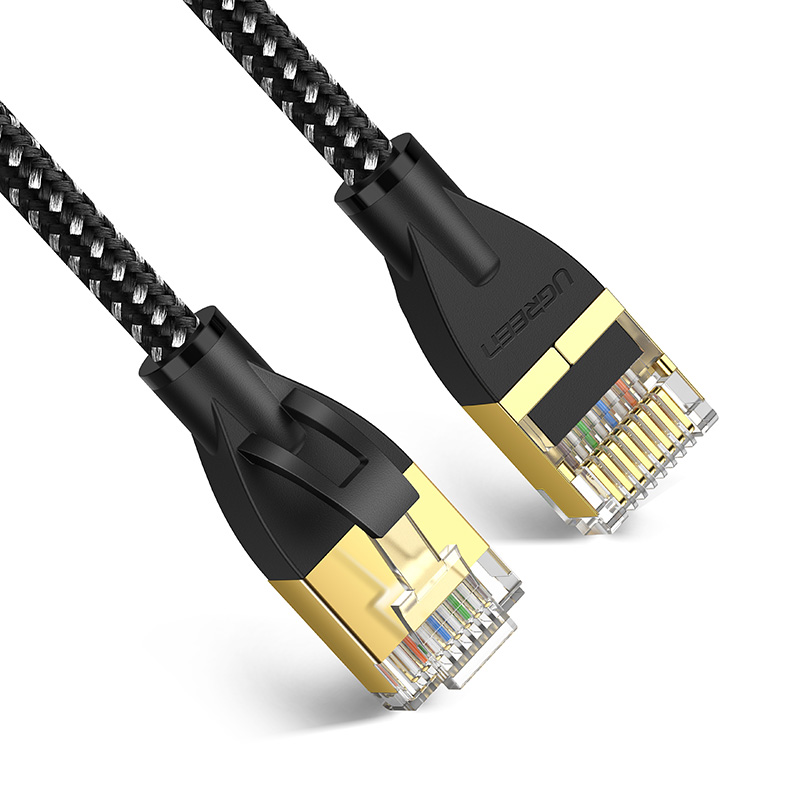 綠聯(lián)（UGREEN）超六類網(wǎng)線 CAT6a類純銅萬兆高速網(wǎng)絡(luò)連接線 電腦寬帶8芯雙絞線 成品屏蔽跳線 2米 黑 50352_http://www.bzsa.cn/img/images/C202007/1593594666810.jpg