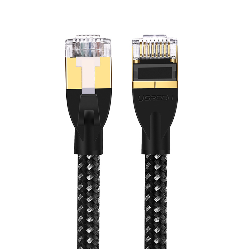 綠聯(lián)（UGREEN）超六類網(wǎng)線 CAT6a類純銅萬兆高速網(wǎng)絡(luò)連接線 電腦寬帶8芯雙絞線 成品屏蔽跳線 2米 黑 50352_http://www.bzsa.cn/img/images/C202007/1593594668938.jpg