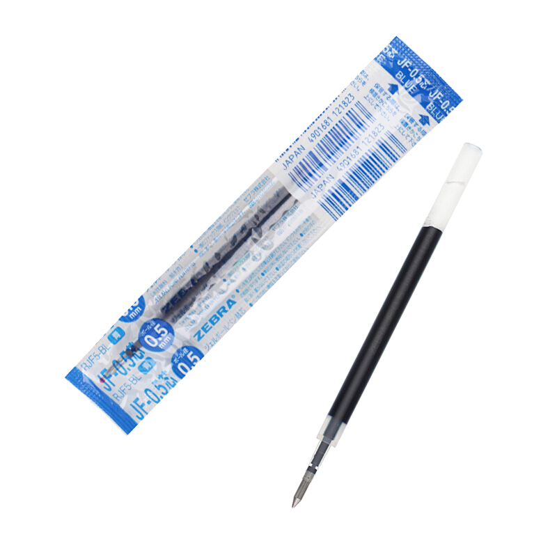 斑馬（ZEBRA）0.5mm按動中性筆芯 RJF5-BL/10支裝(藍(lán)色筆芯)_http://www.bzsa.cn/img/images/C202007/1594368572906.jpg