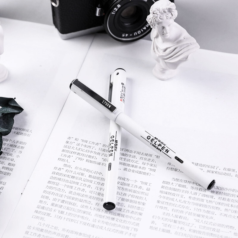 晨光（M&G） 0.5mm不銹鋼筆夾中性筆 簽字筆GP1390/12支裝 (黑色) _http://www.bzsa.cn/img/images/C202007/1594778341393.jpg