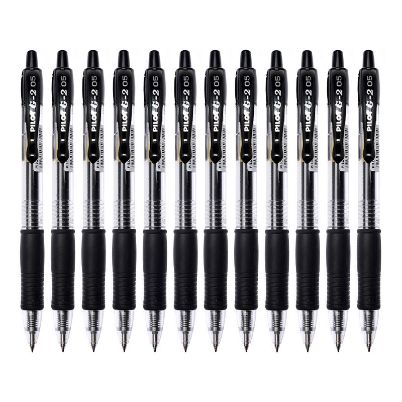 百樂(lè)（PILOT）BL-G2-5-B 按動(dòng)中性筆啫喱筆 簽字筆0.5mm 12支/盒 (黑色) _http://www.bzsa.cn/img/images/C202007/1594869770825.jpg