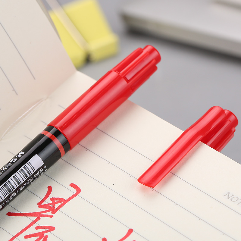 晨光（M&G） MG 2130 小雙頭油性記號(hào)筆 單支裝（紅色）_http://www.bzsa.cn/img/images/C202008/1598340417442.jpg