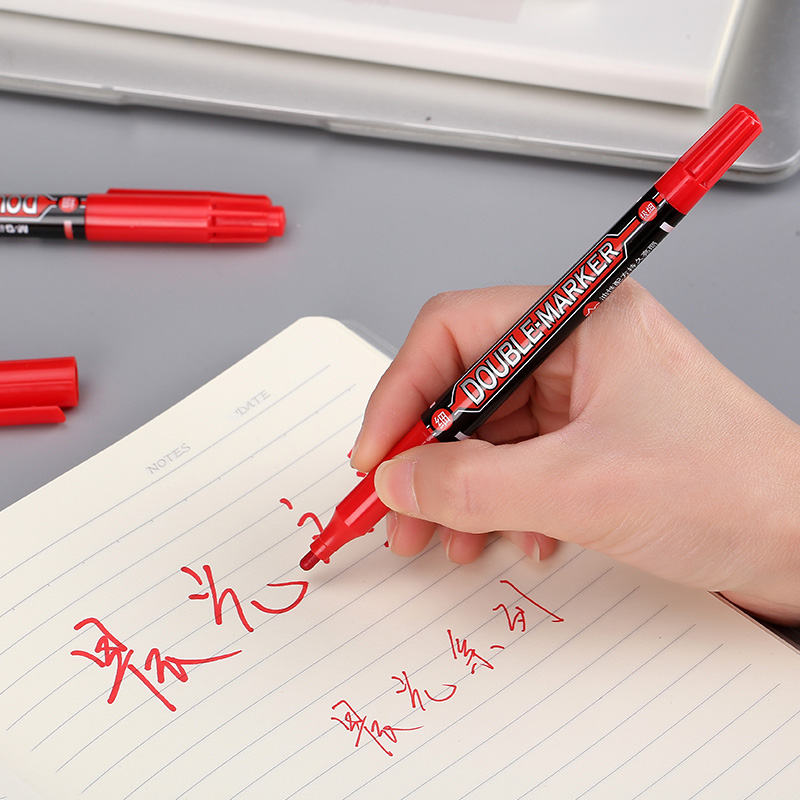 晨光（M&G） MG 2130 小雙頭油性記號(hào)筆 單支裝（紅色）_http://www.bzsa.cn/img/images/C202008/1598340419136.jpg