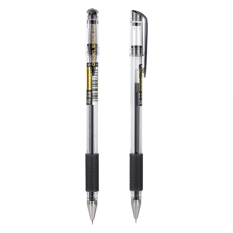 得力（deli）S820 財務專用中性筆 黑色簽字筆 0.28mm 12支盒_http://www.bzsa.cn/img/images/C202009/1599444243475.jpg