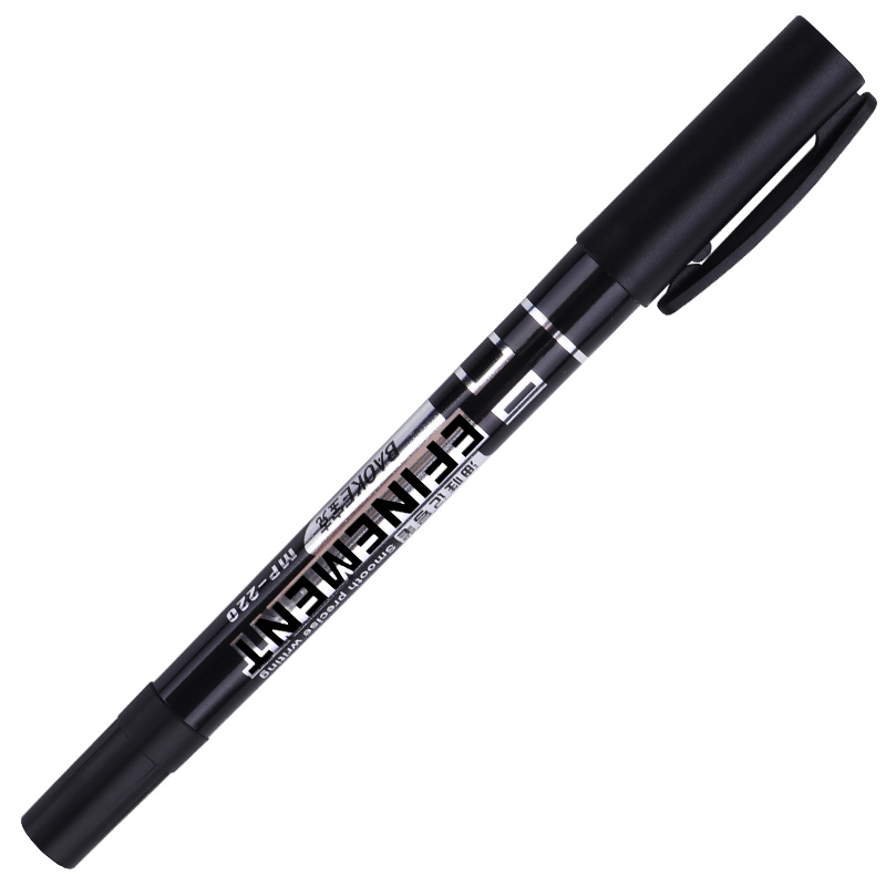 寶克（BAOKE） MP-220 油性小雙頭記號筆 12支/盒 黑色_http://www.bzsa.cn/img/images/C202009/1599724369901.jpg