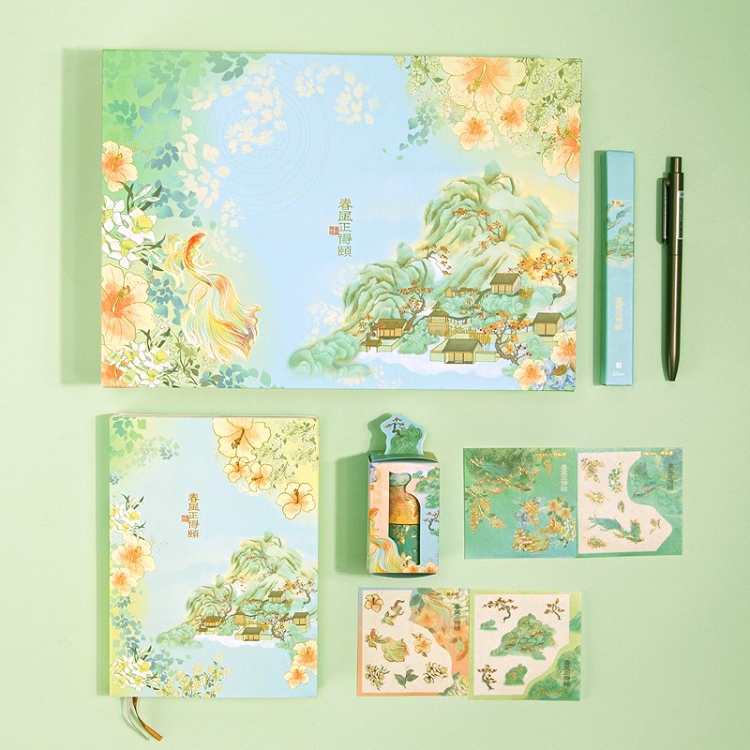 得力(deli) 頤和園聯(lián)名 春風(fēng)正得頤手賬本11件文具禮盒套裝 SZ627_http://www.bzsa.cn/img/images/C202103/1615963283309.jpg