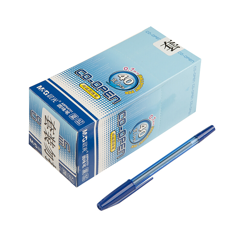 晨光（M&G） ABP64701 子彈頭圓珠筆 中油筆 原子筆0.7mm 40支/盒 (簡約藍(lán)色) _http://www.bzsa.cn/img/sp/101/586bc99c-dd6b-4a37-8643-95da146753d7.jpg