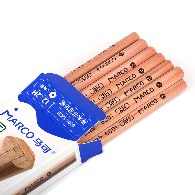 馬可（Marco） 6001-12CB 書寫鉛筆 原木色六角桿（2H） 3盒/裝_http://www.bzsa.cn/img/sp/102/1f2d07a0-85dd-4b2a-8d02-0bda58e446bf.jpg