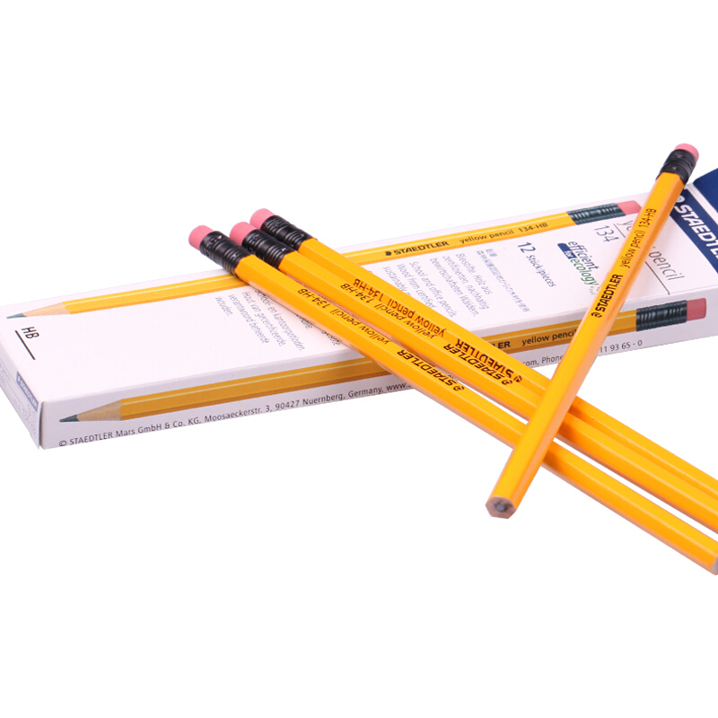 施德樓（Staedtler） 134 黃桿鉛筆 帶橡皮頭 12支裝（HB）_http://www.bzsa.cn/img/sp/102/6c8b6986-3060-422a-aae0-12ff85255840.jpg