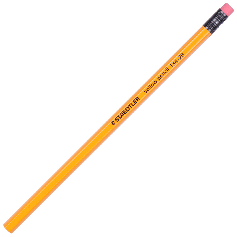 施德樓（Staedtler） 134 黃桿鉛筆 帶橡皮頭 12支裝（2B）_http://www.bzsa.cn/img/sp/102/cd0a3b74-c439-4784-9b69-e6fb448b9c38.jpg