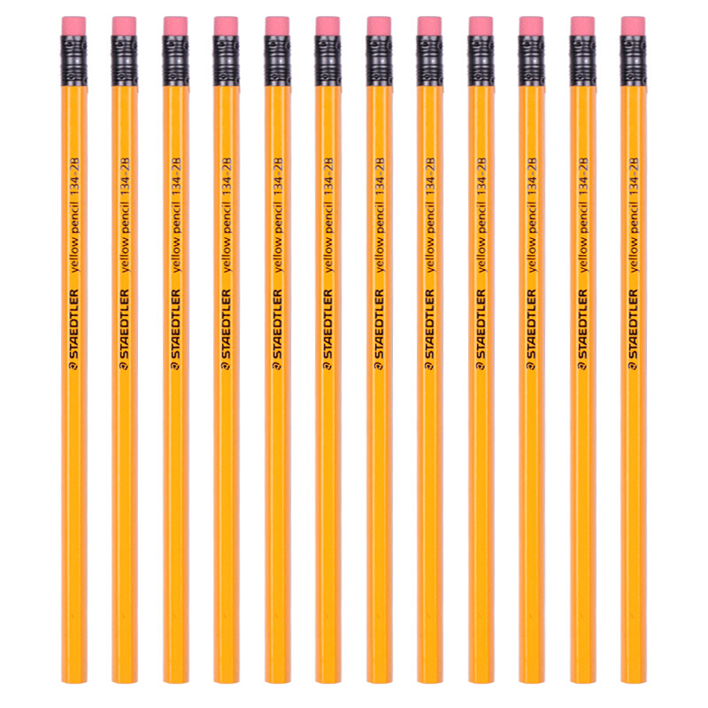 施德樓（Staedtler） 134 黃桿鉛筆 帶橡皮頭 12支裝（2B）_http://www.bzsa.cn/img/sp/102/e8de9419-32c0-4a74-87af-ca061e8d4b84.jpg