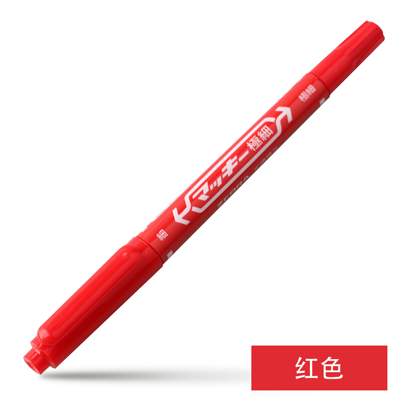 斑馬（ZEBRA） MO-120-MC-BK 小雙頭記號(hào)筆 單支裝（紅色）