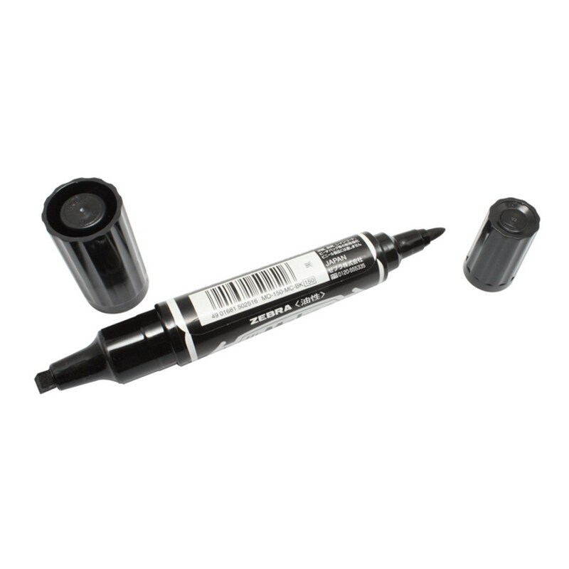 斑馬（ZEBRA） MO-150-MC-BK 大雙頭記號(hào)筆 1支裝 2.0~4.0mm (黑色)