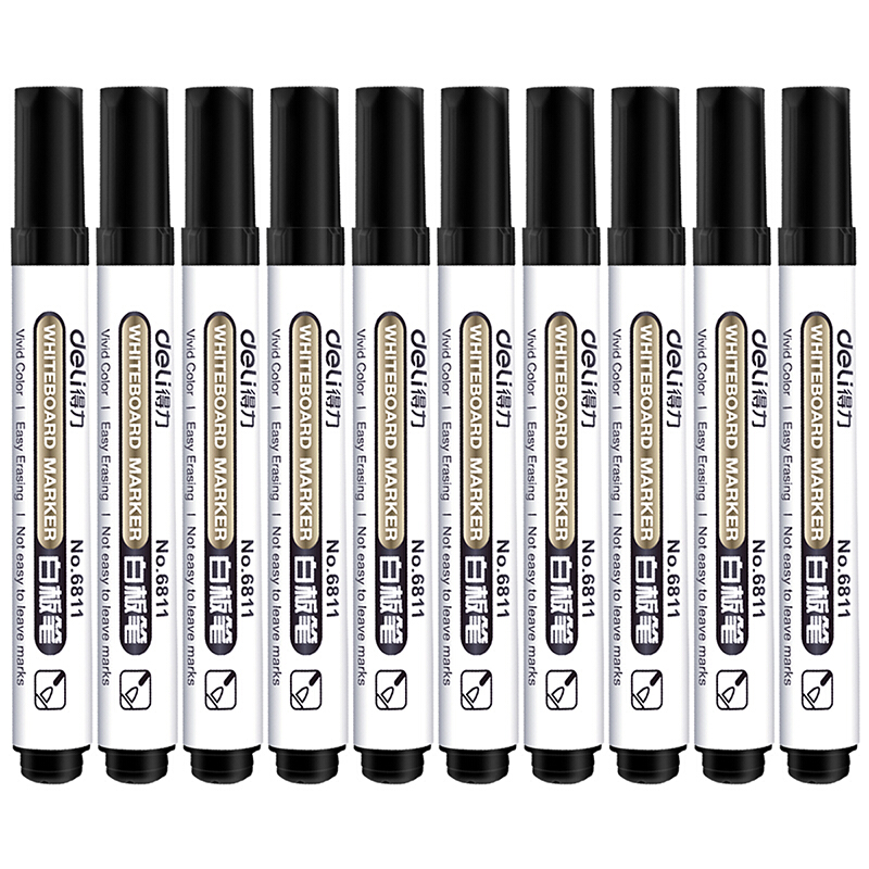 得力（deli） 6811 思達(dá)經(jīng)典系列白板筆 10支裝（黑色）