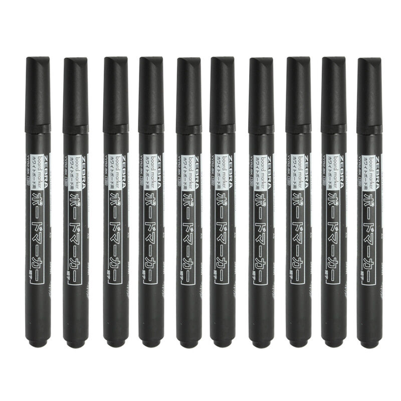 斑馬（ZEBRA） YYR2 白板筆 可擦筆 圓嘴環(huán)保型 (黑色) 