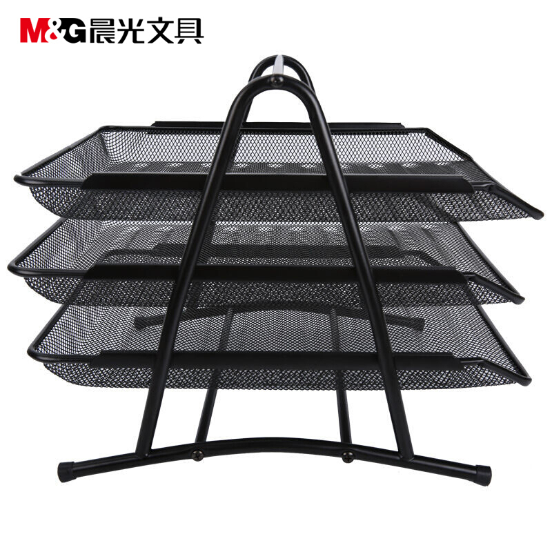 晨光（M&G） ADM94754 三層金屬網(wǎng)格文件盤文件架文件座 黑色_http://www.bzsa.cn/img/sp/146/44751075-9e91-4e60-859f-6bfe090c1760.jpg