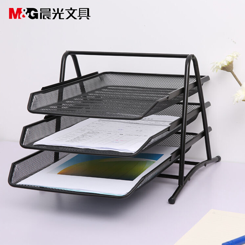 晨光（M&G） ADM94754 三層金屬網(wǎng)格文件盤文件架文件座 黑色_http://www.bzsa.cn/img/sp/146/cb04e946-ebd4-41a1-9208-c513e8367564.jpg