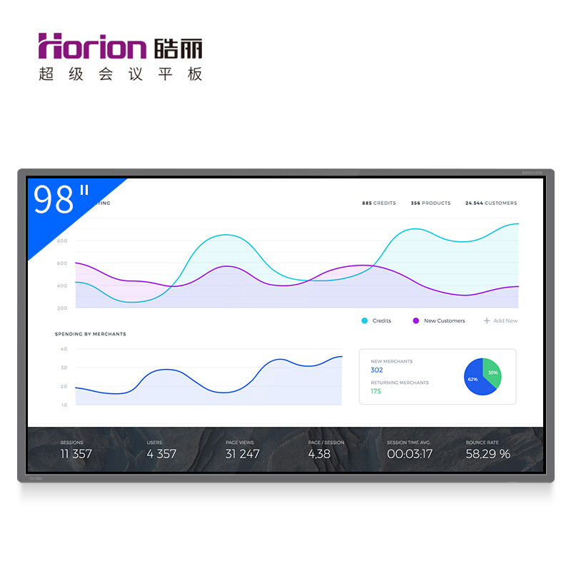 皓麗（Horion） 98M2 商顯觸控一體機 智能會議平板 液晶交互式電子白板 (98英寸/4K超高清) _http://www.bzsa.cn/img/sp/1724/8140c12a-f9f1-498a-bdb5-4b0fe0365fca.jpg