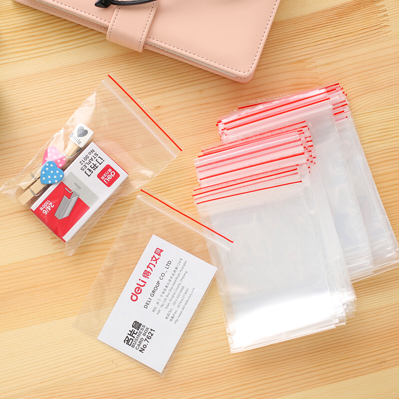 得力（deli） 3024 自封袋(透明)-5號(hào)(100個(gè)/包)150ｘ100mm0.04mm_http://www.bzsa.cn/img/sp/206/80d8bae9-de14-404d-a7b3-387495d63b6c.jpg