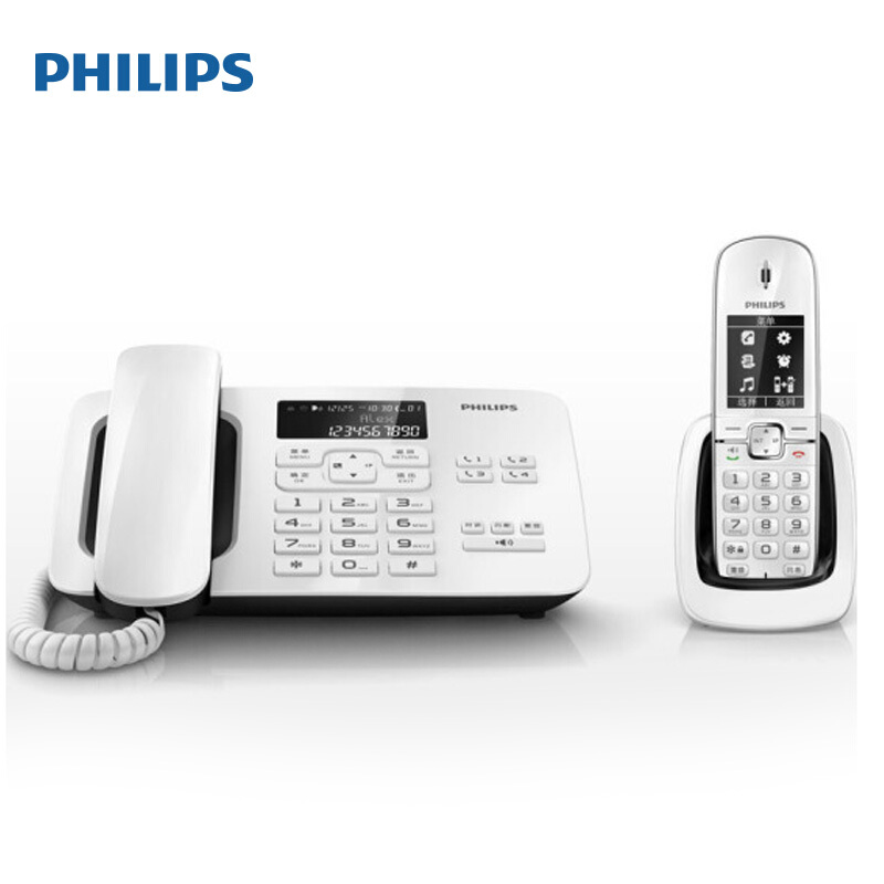 飛利浦（PHILIPS） DCTG492 語音報號黑名單中文數(shù)字子母機一拖一家用辦公會議坐固定固話無線電話機座機無繩電話機（白色）_http://www.bzsa.cn/img/sp/2147/58f35db0-8fc5-48df-8c9d-39a9406827ec.jpg