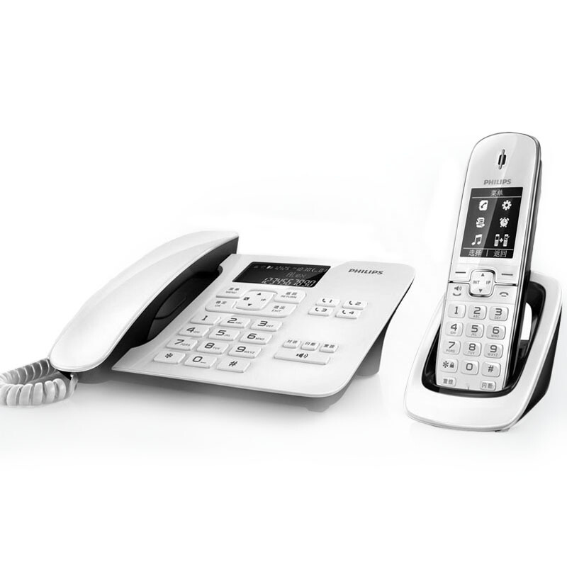 飛利浦（PHILIPS） DCTG492 語音報號黑名單中文數(shù)字子母機一拖一家用辦公會議坐固定固話無線電話機座機無繩電話機（白色）_http://www.bzsa.cn/img/sp/2147/baa59989-d853-4300-b684-10a7d380c986.jpg