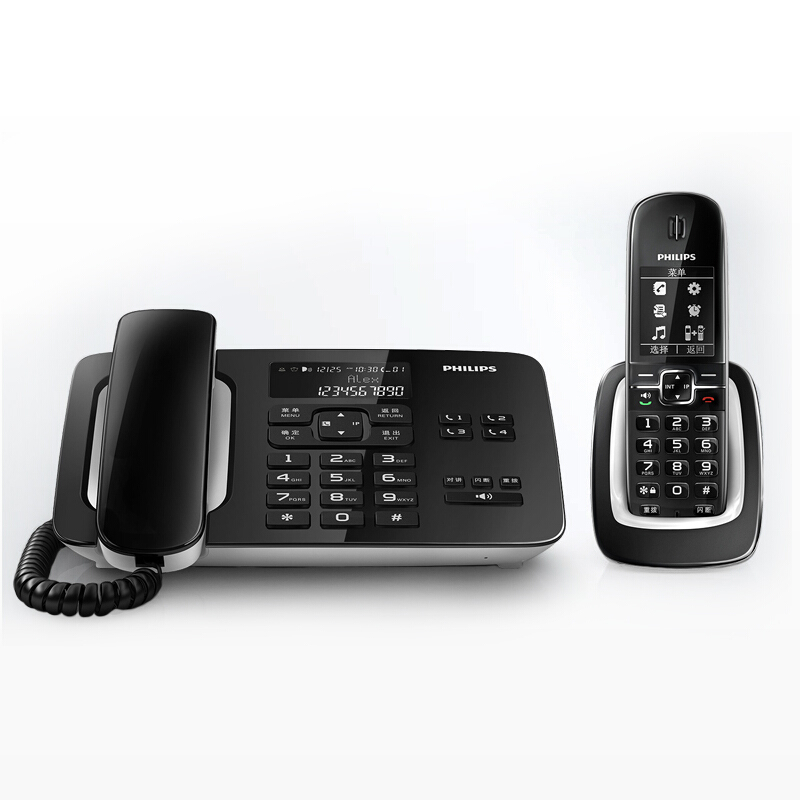飛利浦（PHILIPS） DCTG492 語音報(bào)號黑名單中文數(shù)字子母機(jī)一拖一家用辦公會議坐固定固話無線電話機(jī)座機(jī)無繩電話機(jī)（黑色）_http://www.bzsa.cn/img/sp/2147/ee73f0ac-a100-4491-9572-5a03bc005f23.jpg