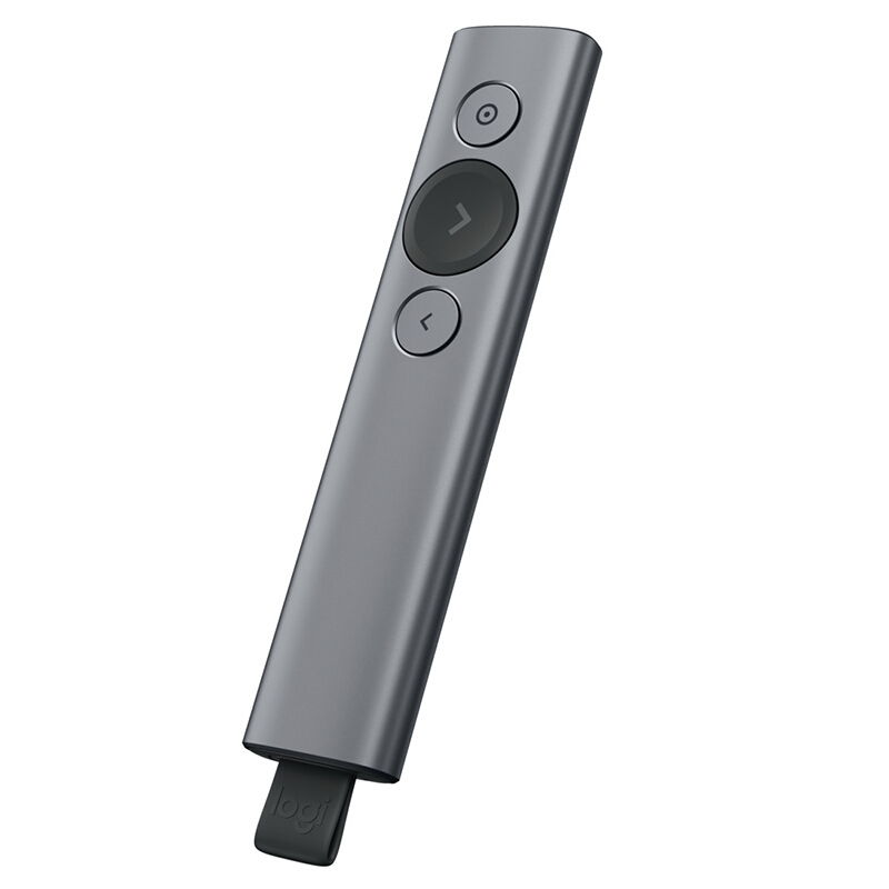 羅技（Logitech） Spotlight 無線演示器 投影筆 翻頁器 非激光筆 演示筆 演講神器 放大聚焦液晶屏可顯 (灰色) _http://www.bzsa.cn/img/sp/242/428f7f70-424b-4e9d-8e7b-97c56e456279.jpg