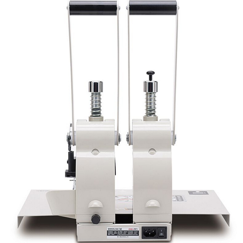得力（deli） T502 財務憑證裝訂機智能型憑證單據(jù)打孔機 智能省力手動型（白灰）_http://www.bzsa.cn/img/sp/253/a1f37e28-e72f-4929-9758-66044d30c924.jpg