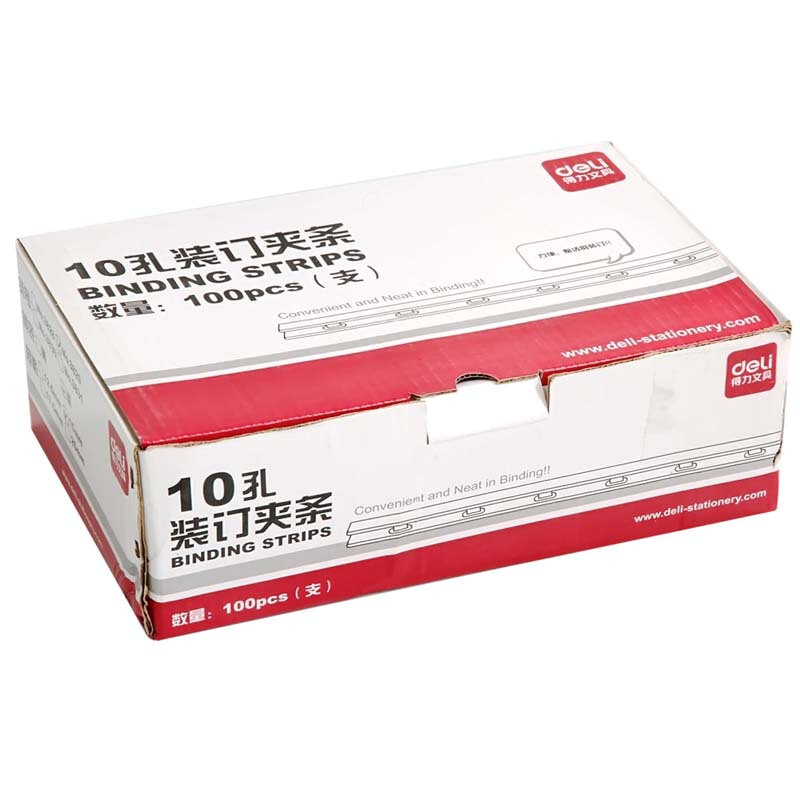 得力（deli） 3830 10孔裝訂夾條 17.5mm 100支/盒 可裝訂170頁（黑色）_http://www.bzsa.cn/img/sp/254/ae2382a8-675d-49ba-949c-bacbf85897b3.jpg