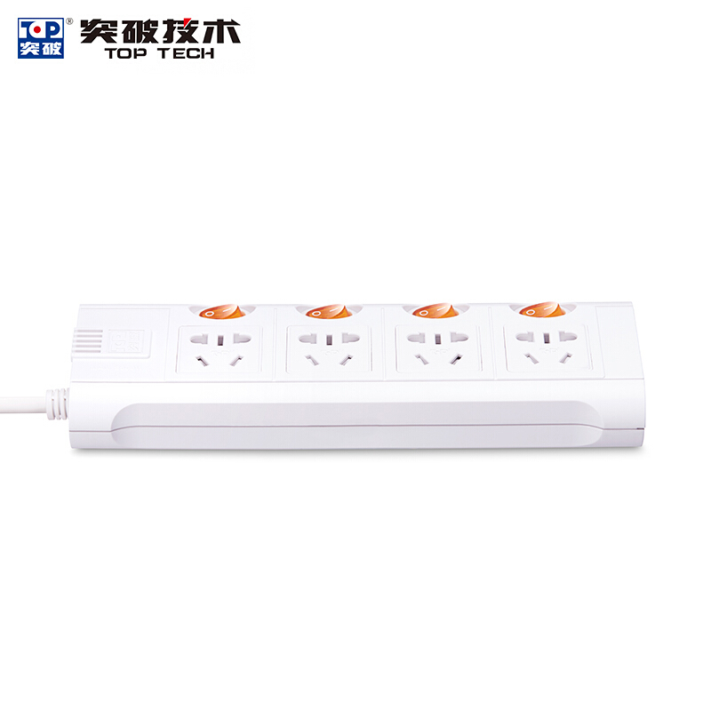 突破（TOP） TZ-D4K4 新國標(biāo)帶兒童保護(hù)門插座接線板智能過載自動斷電分控獨(dú)立開關(guān)4孔3米 3米線長_http://www.bzsa.cn/img/sp/2541/e195df59-e323-4489-9b85-26708511859f.jpg
