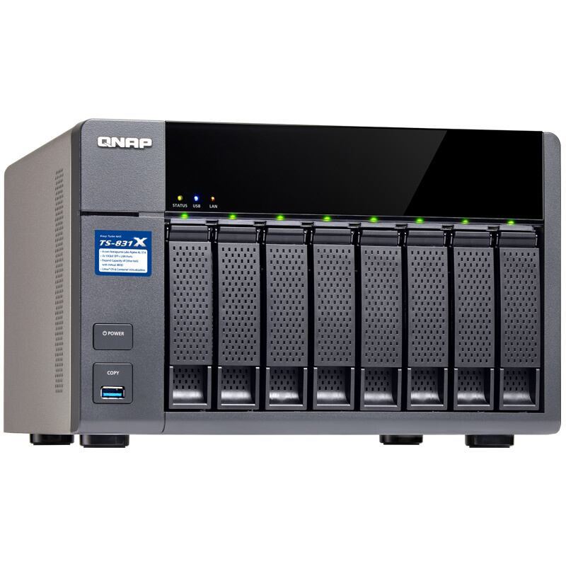 威聯(lián)通（QNAP） TS-831X-8G 高效能四核處理器,內(nèi)建雙10GbE SFP+ 網(wǎng)絡(luò)端口 八盤位NAS網(wǎng)絡(luò)存儲器（無內(nèi)置硬盤）_http://www.bzsa.cn/img/sp/275/41512f95-85c2-4d7d-8389-da97cc35a780.jpg