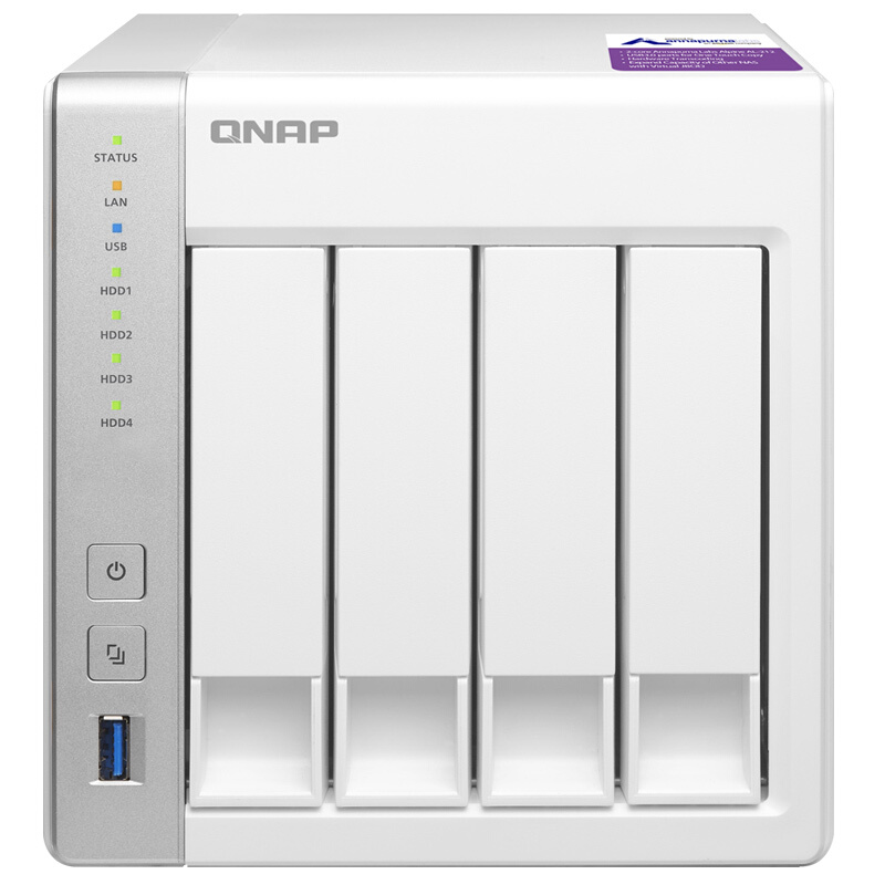 威聯(lián)通（QNAP） TS-431P 1G 內(nèi)存 雙核1.7GHz處理器 2個網(wǎng)絡(luò)端口 4盤位NAS網(wǎng)絡(luò)存儲器 (無內(nèi)置硬盤)